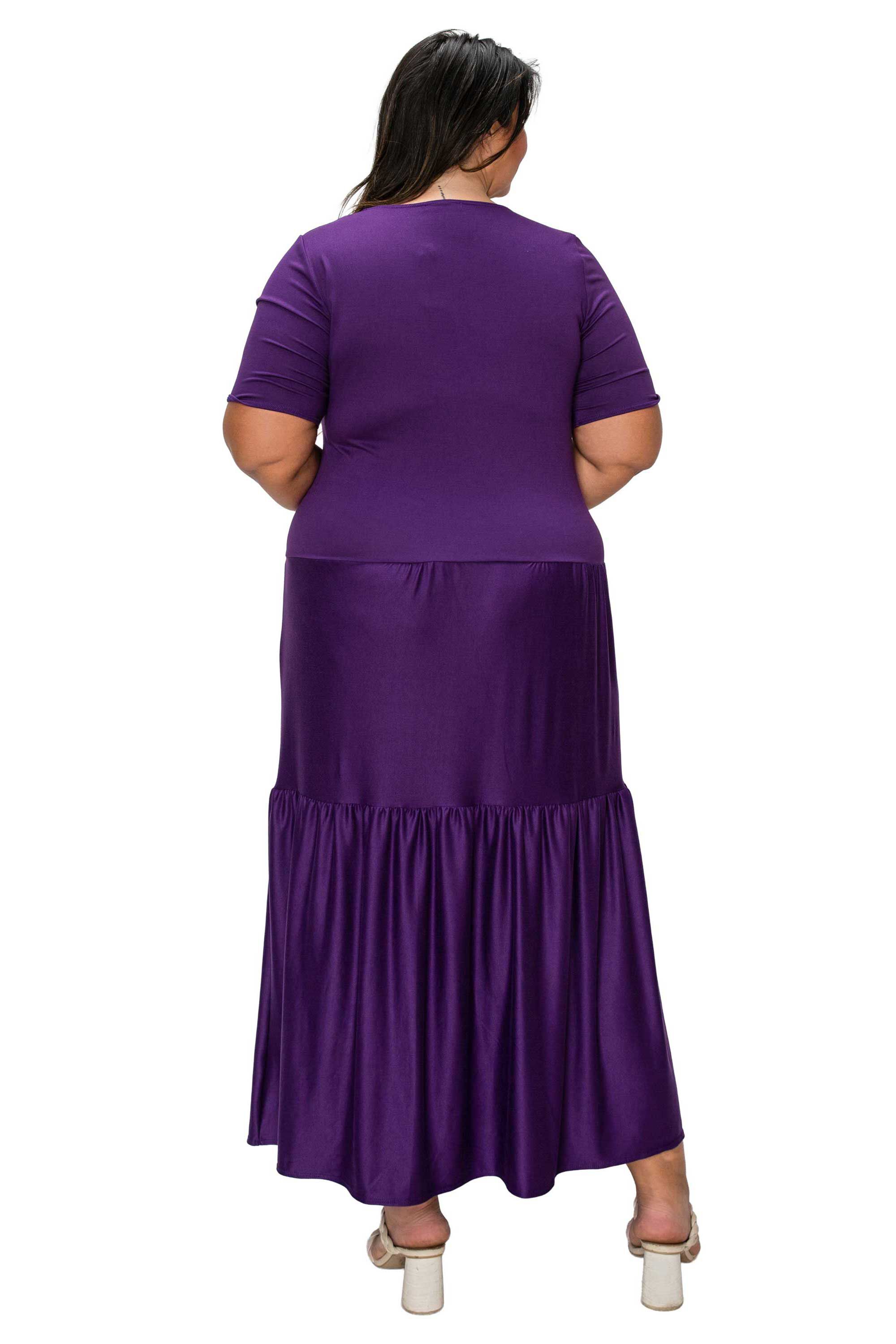 Jourdan Tiered Maxi Dress, Eggplant / Purple, alternate image number 2