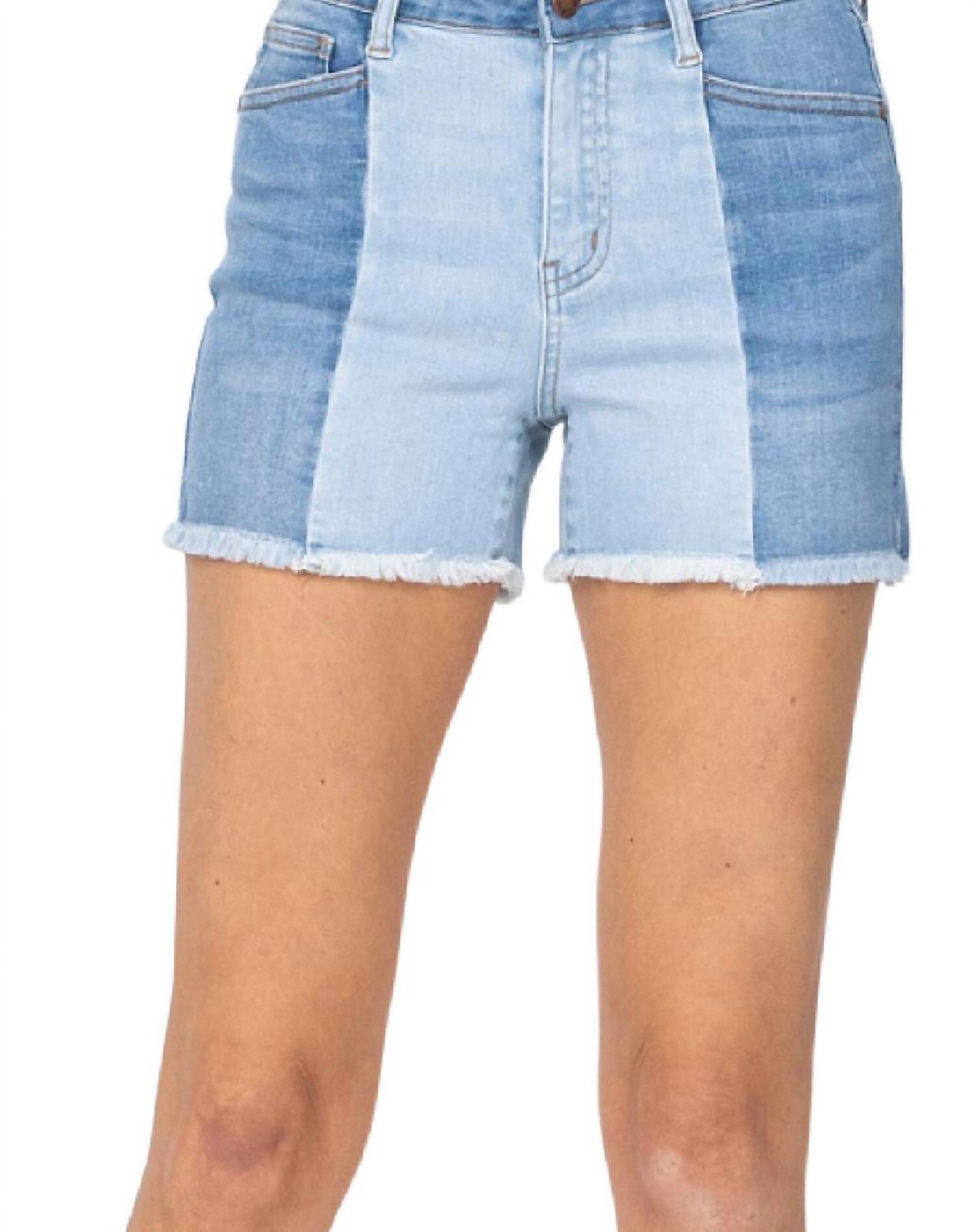 Contrast Panel Shorts In Blue, Blue / Light Wash, hi-res image number 0