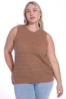 Cotton Cashmere Pointelle Tank