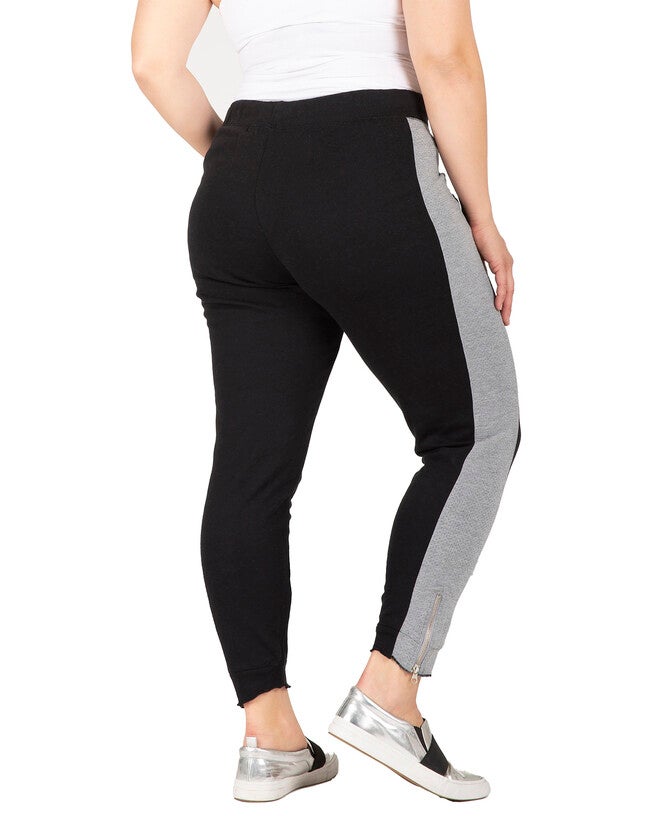 Sami French Terry Mesh Side Ankle Zip Pull On Jogger Pants, , alternate image number 6