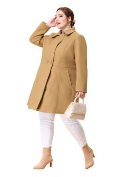 WINTER NOTCHED LAPEL SINGLE BREASTED LONG COAT