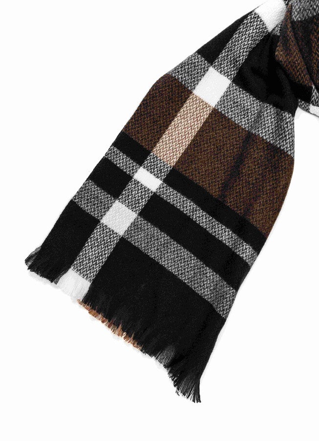 Plaid Fashion Winter Long Tweed Scarves Black, , alternate image number 3