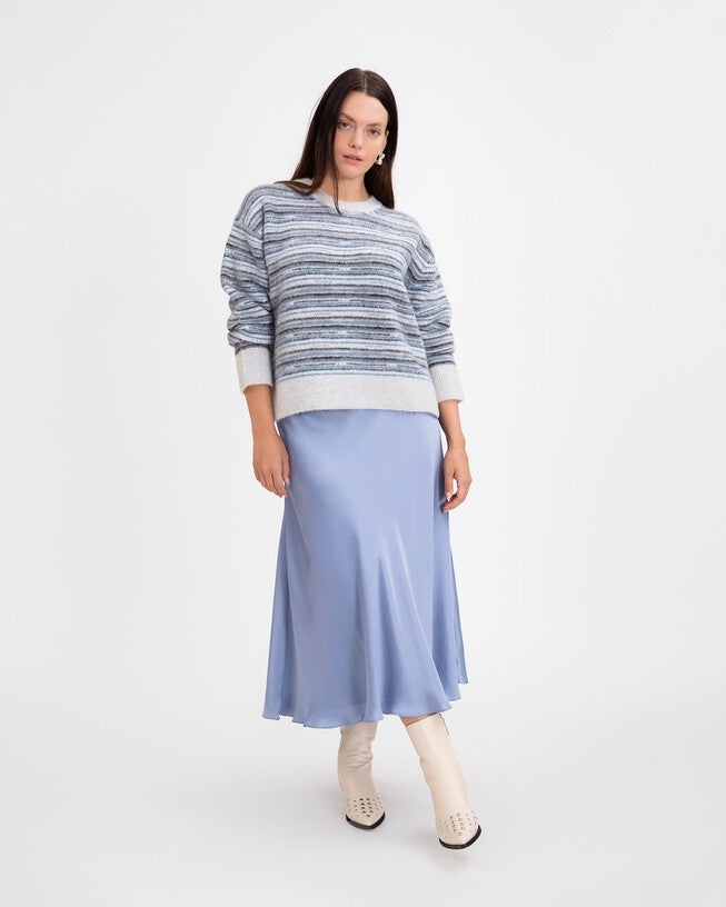 Drew Sweater, Slate Blue Multi / Dusty Blue, alternate image number 1