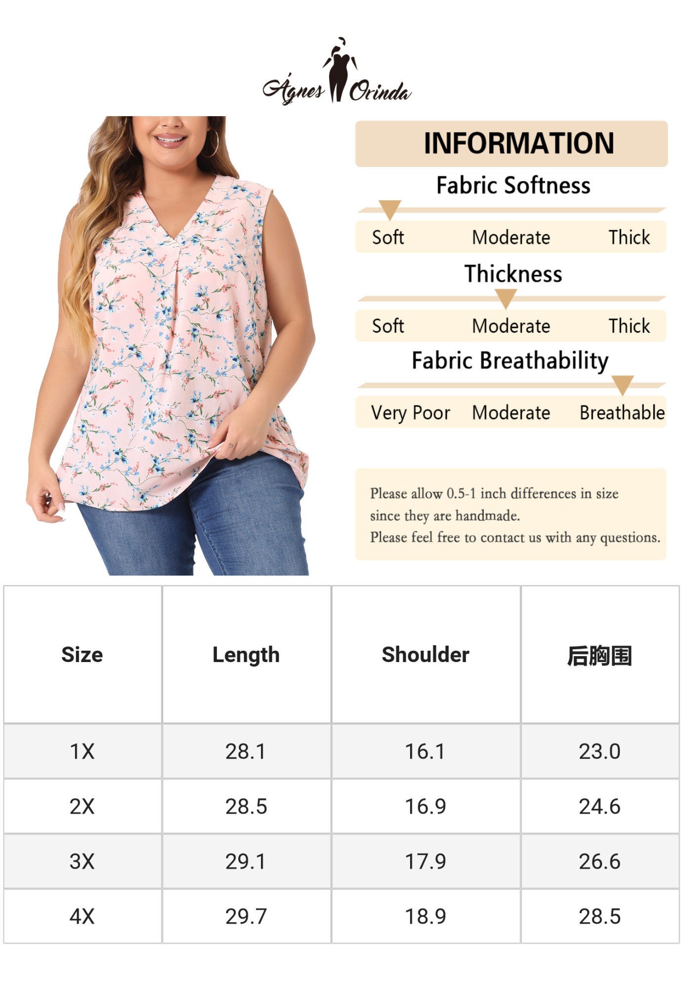 Floral Blouse Sleeveless Tank Top, Pink / Pink, alternate image number 1