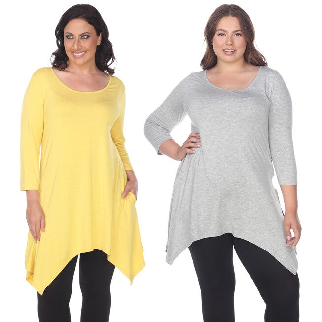 Essential Light Makayla 2-Pack Tunic Top, Yellow Grey / Yellow, hi-res image number null