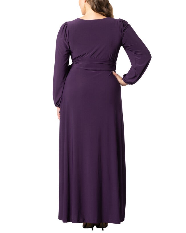 Modern Muse Wrap Gown, IMPERIAL PLUM / Purple, alternate image number null