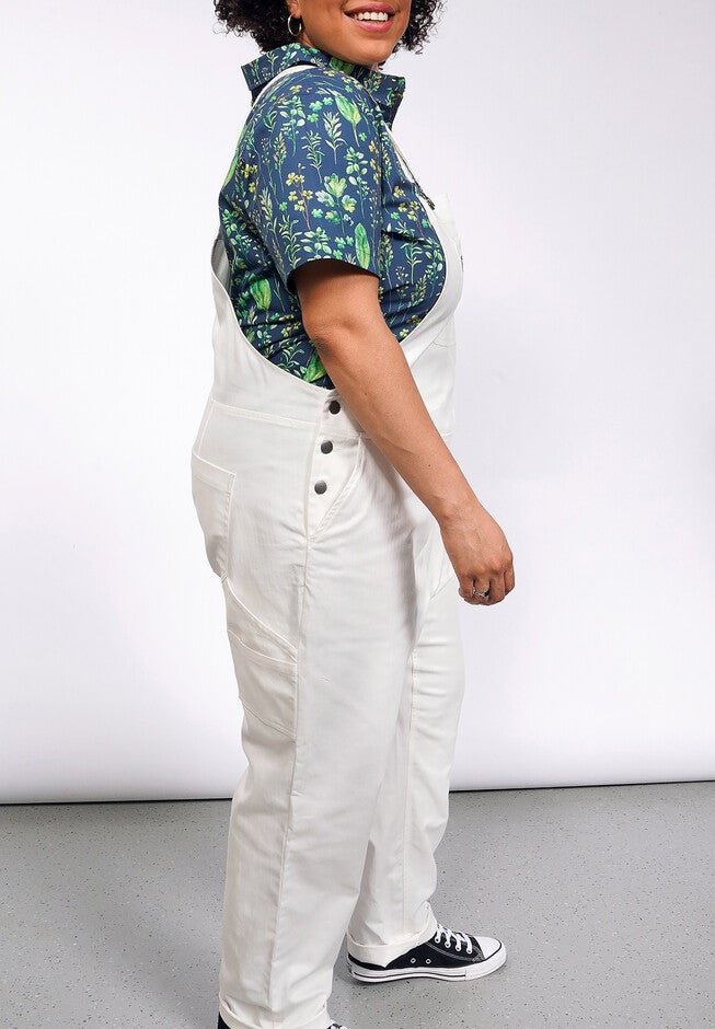 The Essential Herringbone Overall, WHITE / White, alternate image number 1