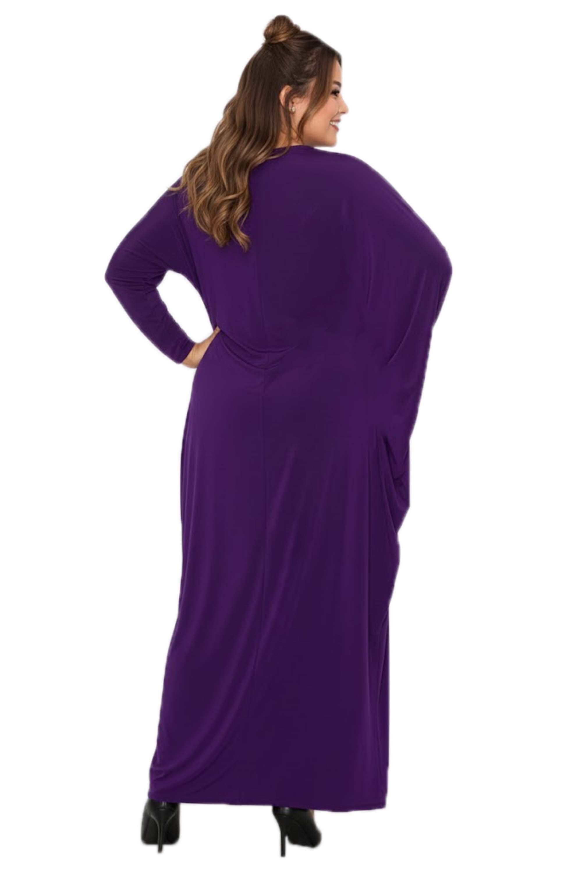 Louella Asymmetrical Maxi Dress, Purple / Purple, alternate image number 2
