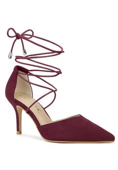 Pointed Toe Lace Up Stiletto Heels Dress Pumps