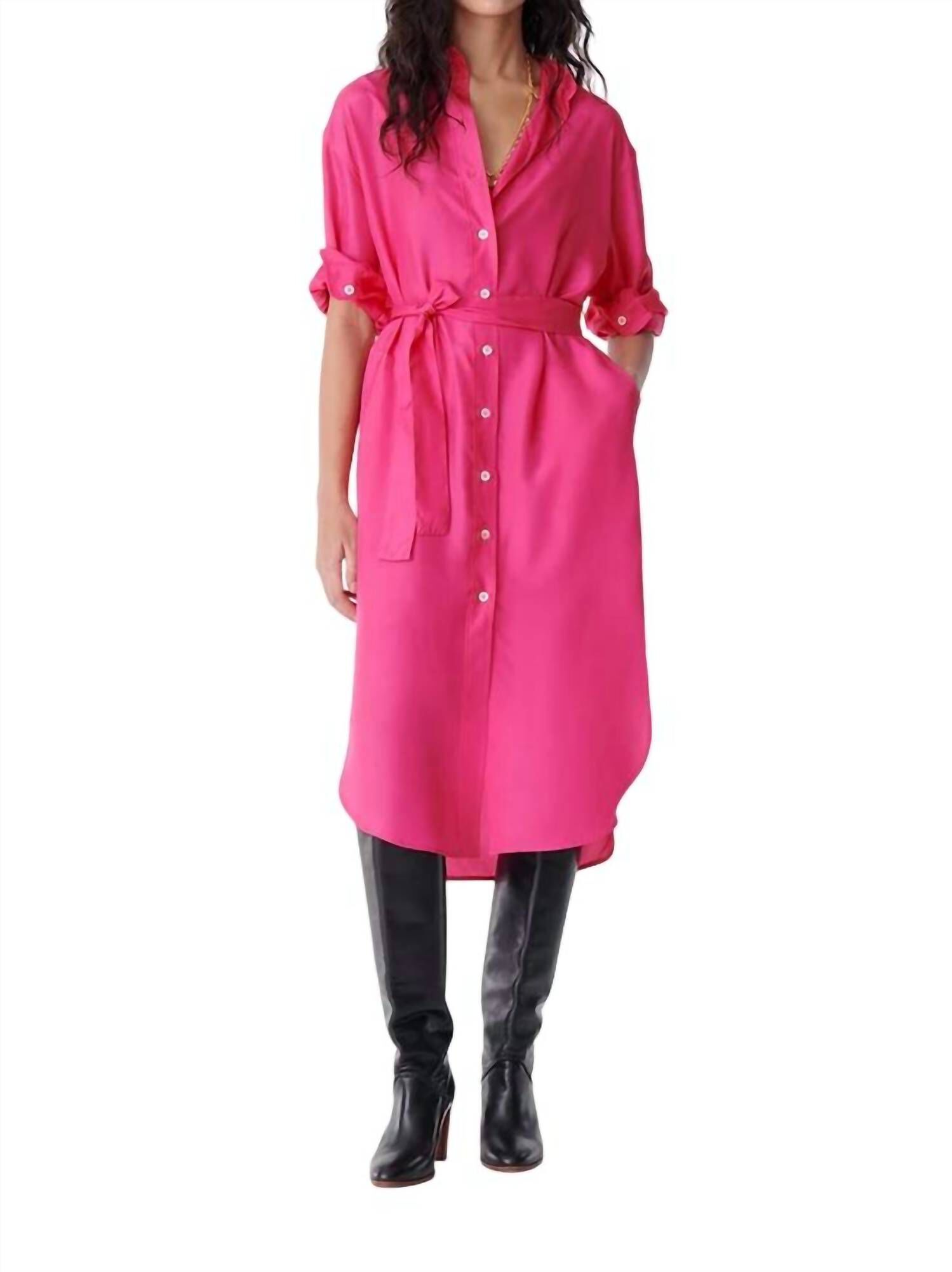 LANDRIC DRESS, Fuschia / Pink, hi-res image number 0