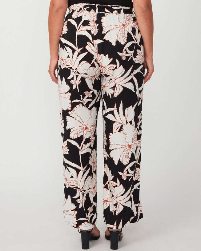 Acai Black/White Wide Leg Pant, CreamBlack / Black, alternate image number 1