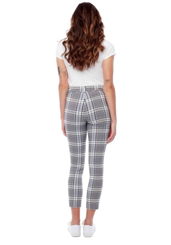 GWYNETH PANTS IN MARQUIS PLAID, Marquis Plaid / Cool Gray, alternate image number null