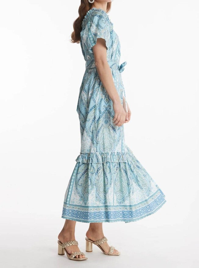 ERIN OFF THE SHOULDER MAXI DRESS IN PAISLEY, , alternate image number null