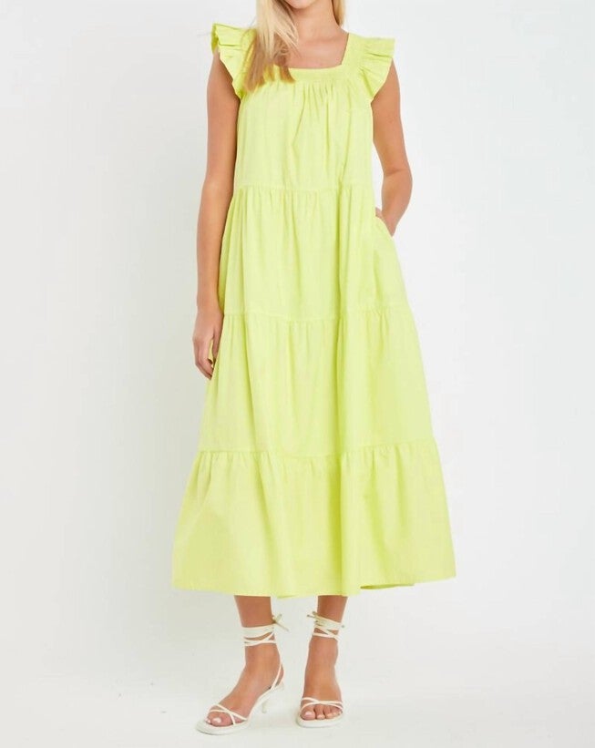 RIO MIDI DRESS, Lime / Light Green, hi-res image number null