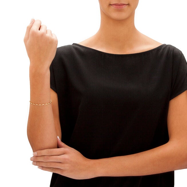 Rolo-Link Bracelet in Solid 10k Gold, , alternate image number 7