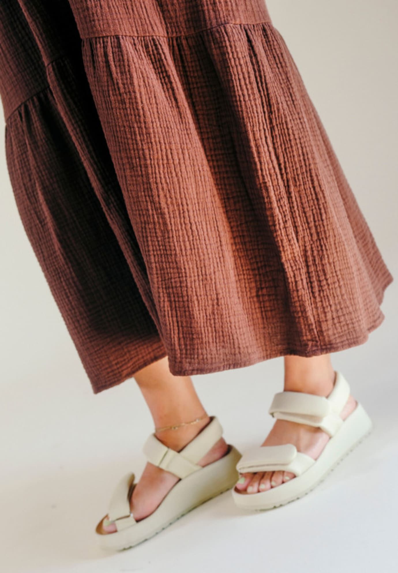 Plus Teresa Tiered Tank Dress, Chicory Coffee / Mocha, alternate image number 3