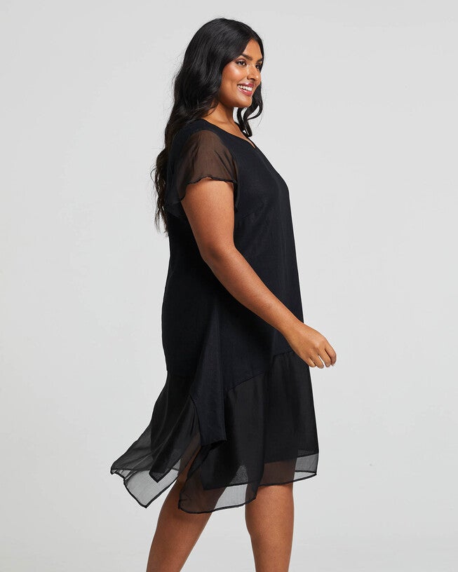 Mimosa Dress, Black / Black, alternate image number null