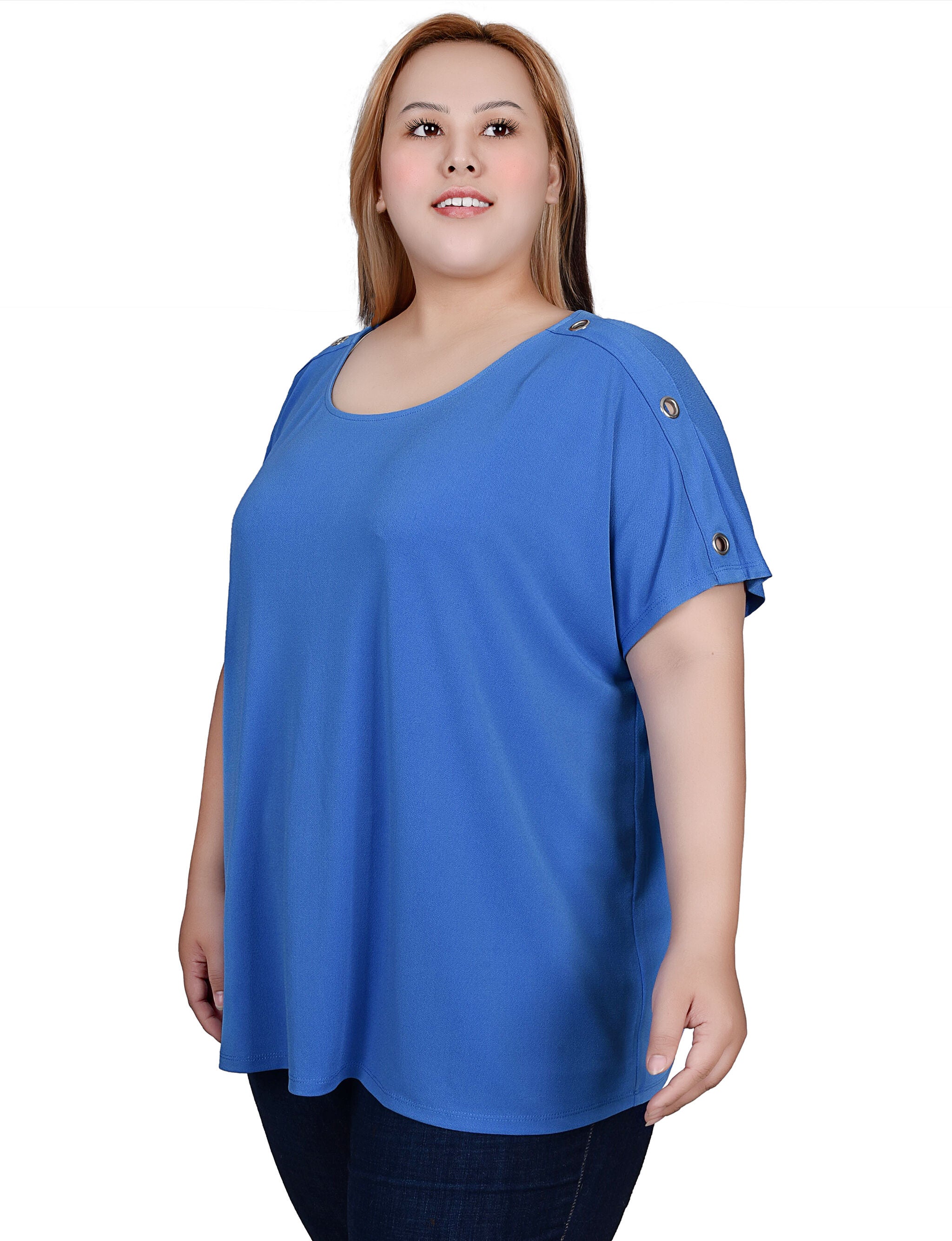Short Sleeve Extended Sleeve Tunic Top, , alternate image number 6