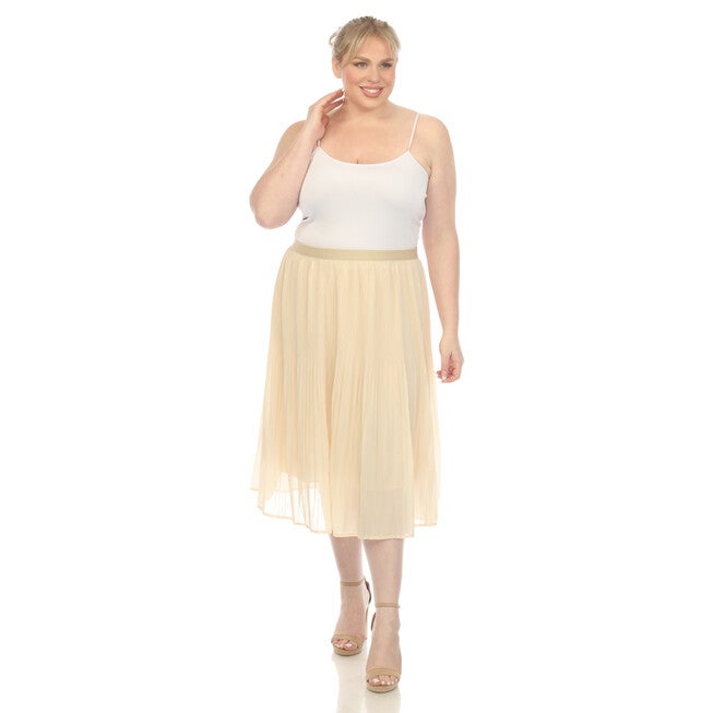 Chiffon Pleated Midi Skirt, , alternate image number 9