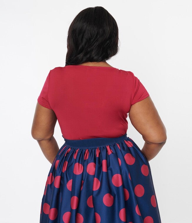 Unique Vintage Berry Sweetheart Rosemary Top, Burgundy / Burgundy, alternate image number 3