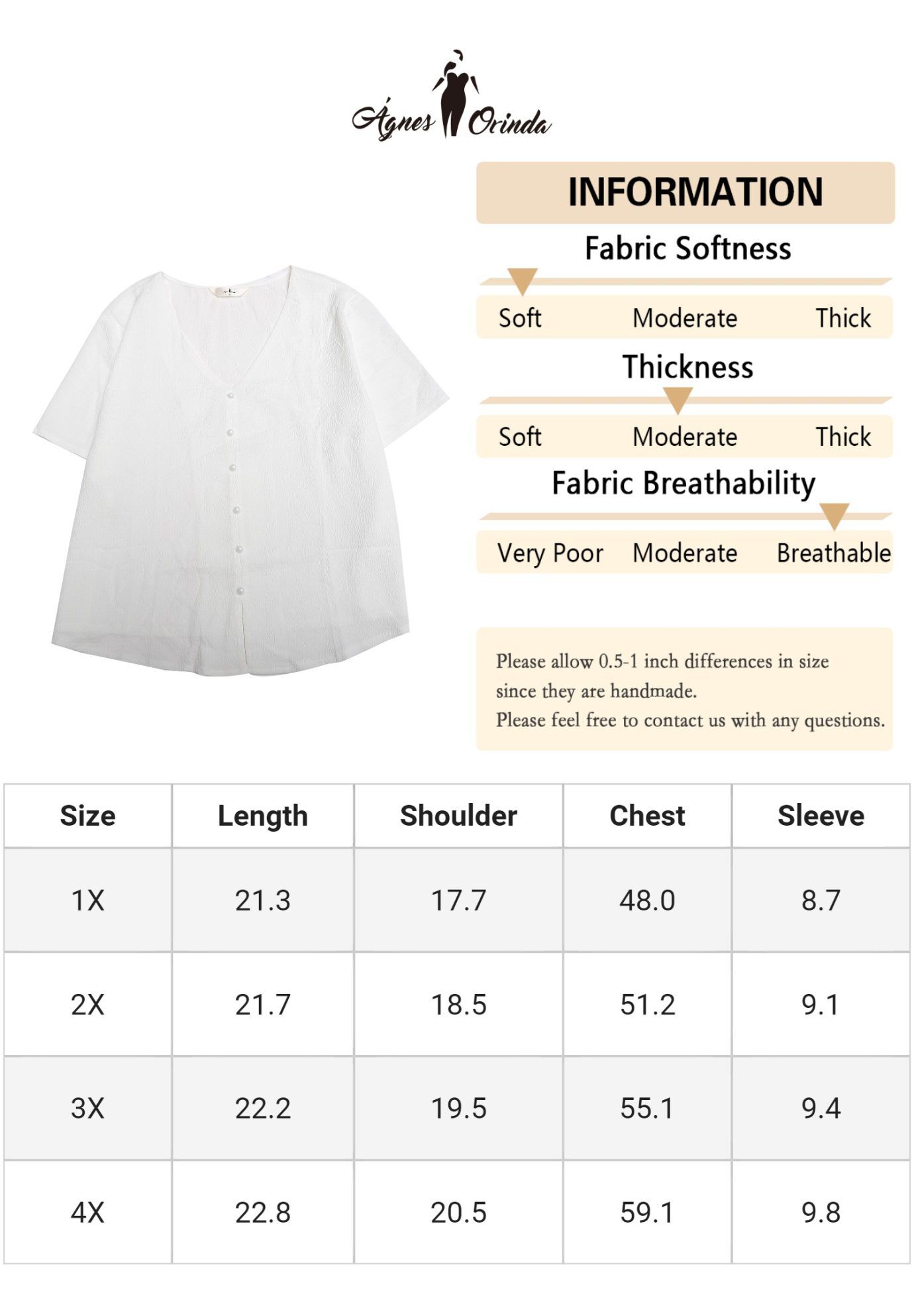 V Neck Short Sleeve Shirt with Split Hem, White / White, alternate image number 4