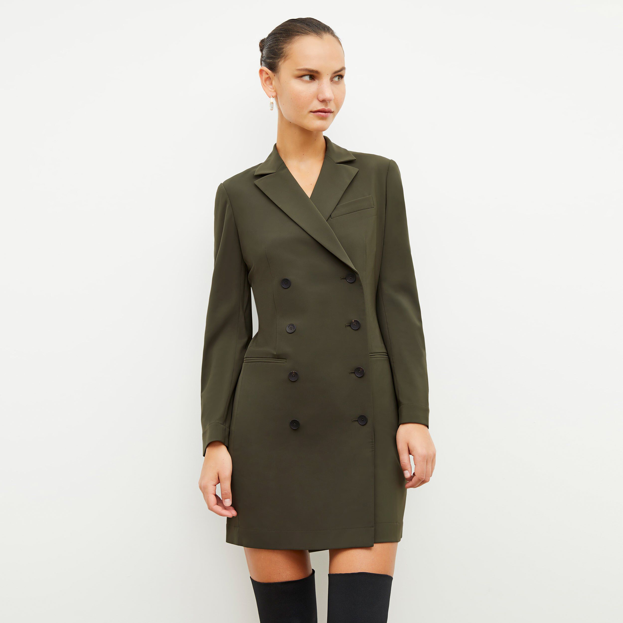 Gwynne Dress - OrigamiTech, Olive / Olive Green, alternate image number 1