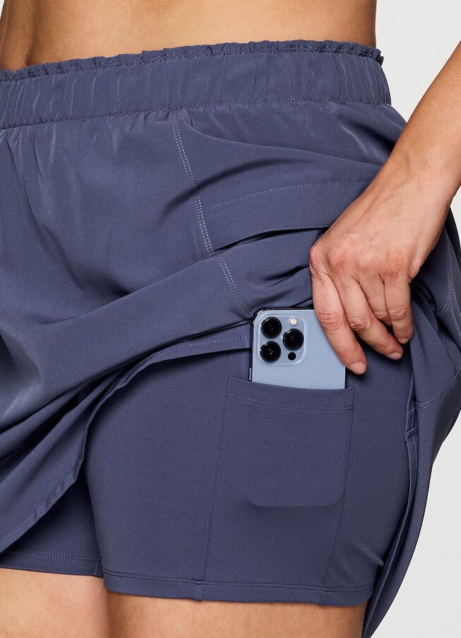 Plus On Course 19 inches Skort, Smoke Blue / Cornflower Blue, alternate image number null