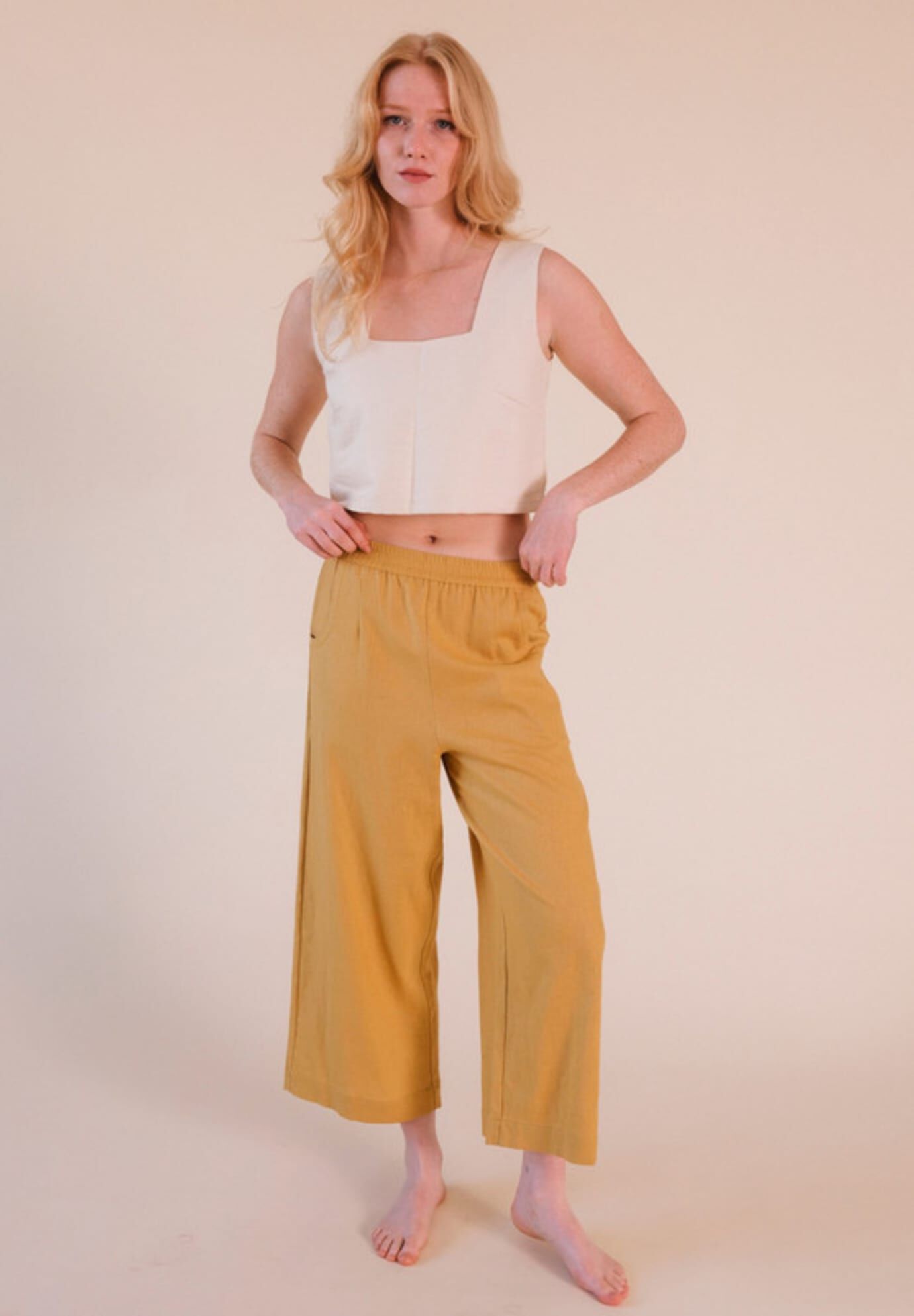 Nin Linen Pant, Golden / Gold, alternate image number 3