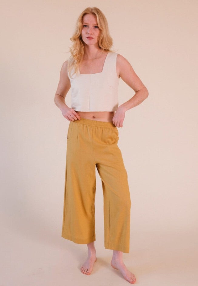 Nin Linen Pant, Golden / Gold, alternate image number 3