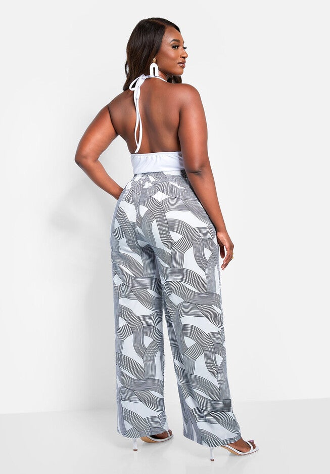 Gina Cowl Neck Halter Bodysuit, White / White, alternate image number 3