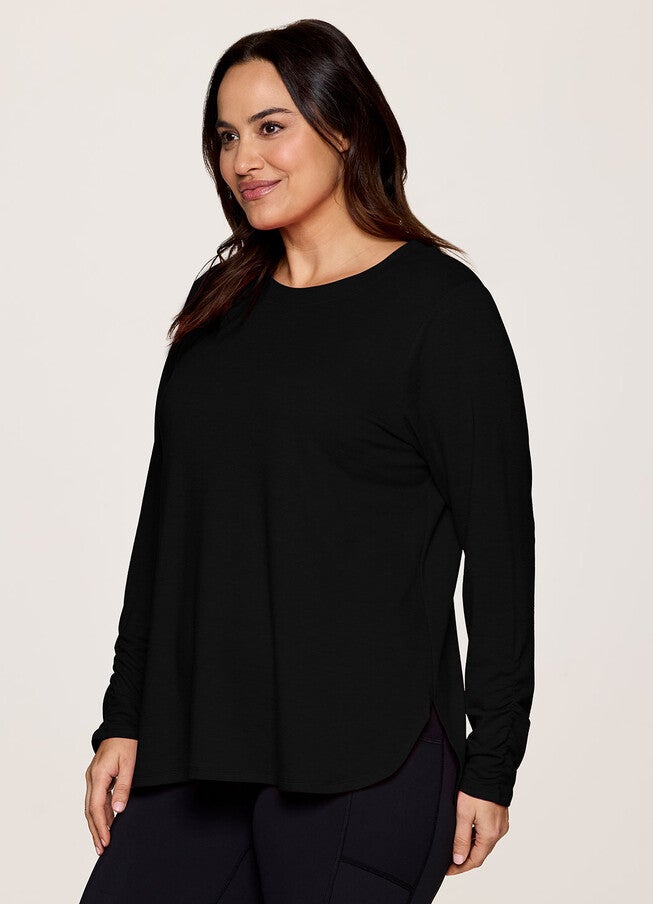 Plus No Sweat Pullover, Black / Black, alternate image number 1
