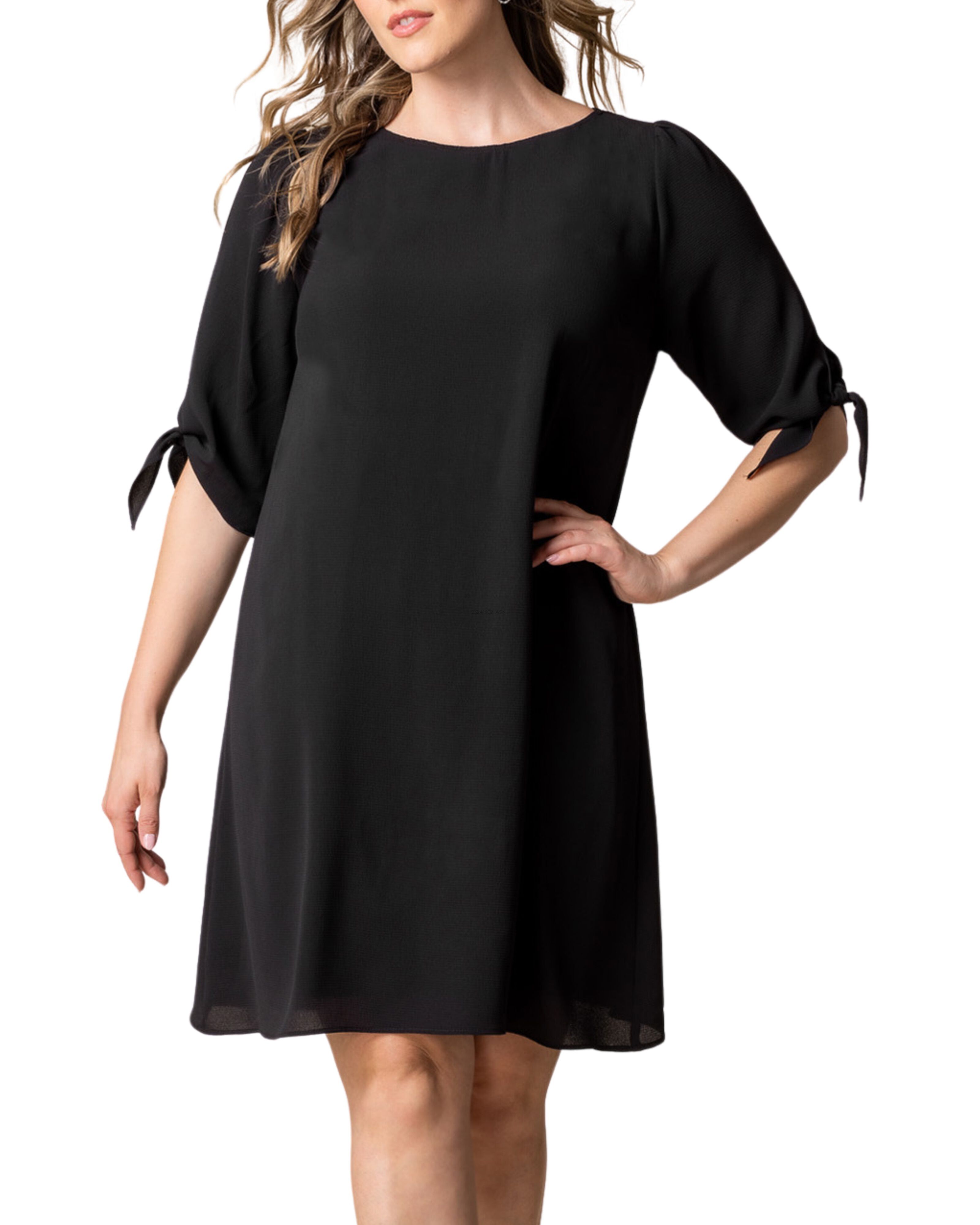 Manhattan Shift Dress, BLACK NOIR / Black, alternate image number 2