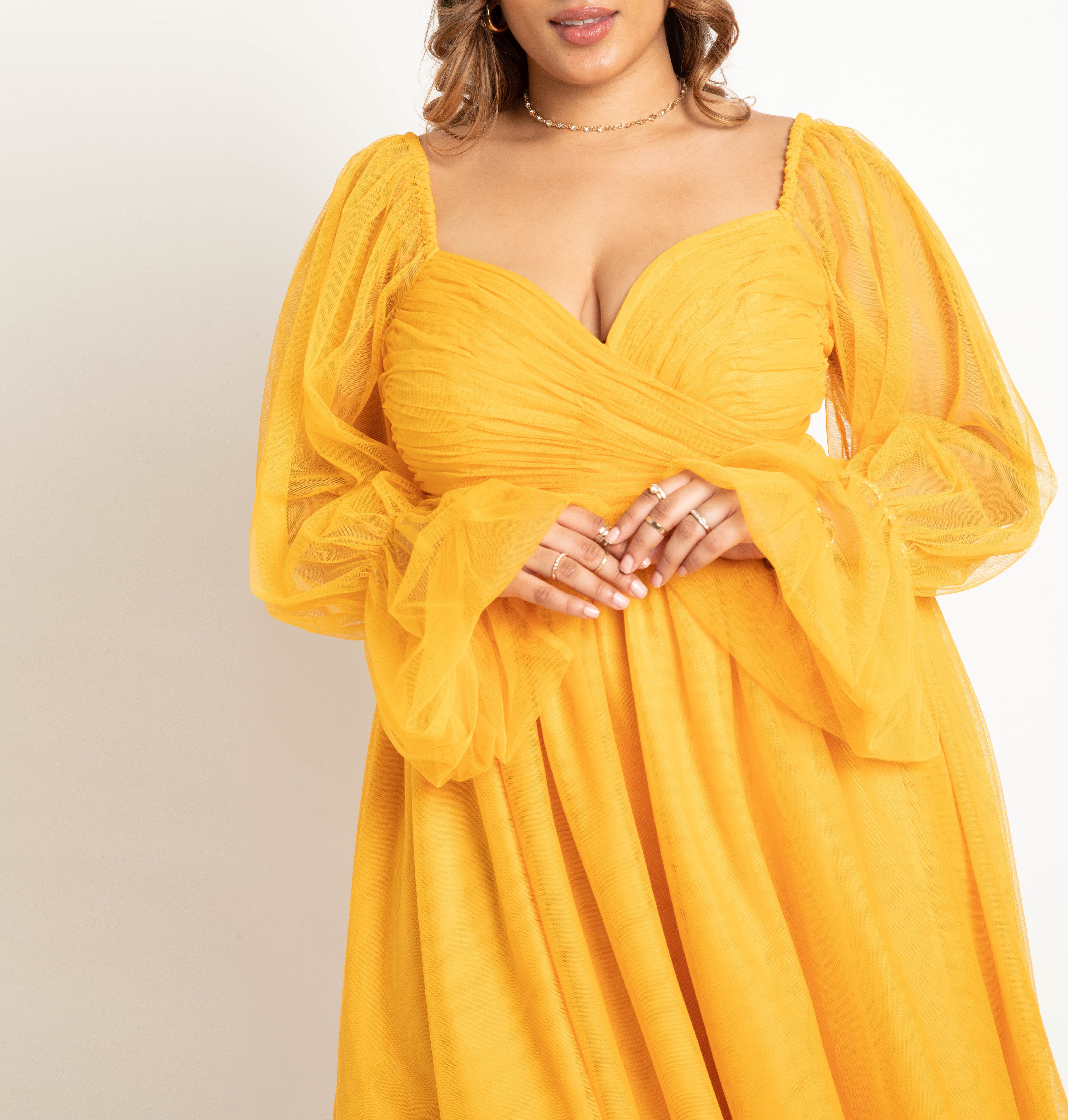 Tiered Puff Sleeve Dress, , alternate image number 3
