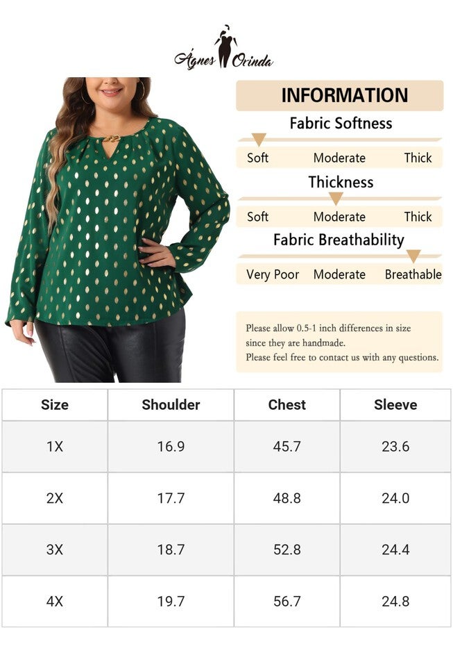 Metallic Shiny Dots Gilding Sparkly Top, Green / Kelly Green, alternate image number 4