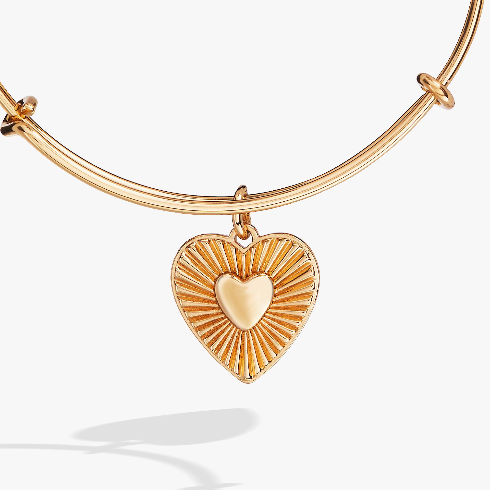 Heartburst Charm Bangle, Gold / Gold, alternate image number 1