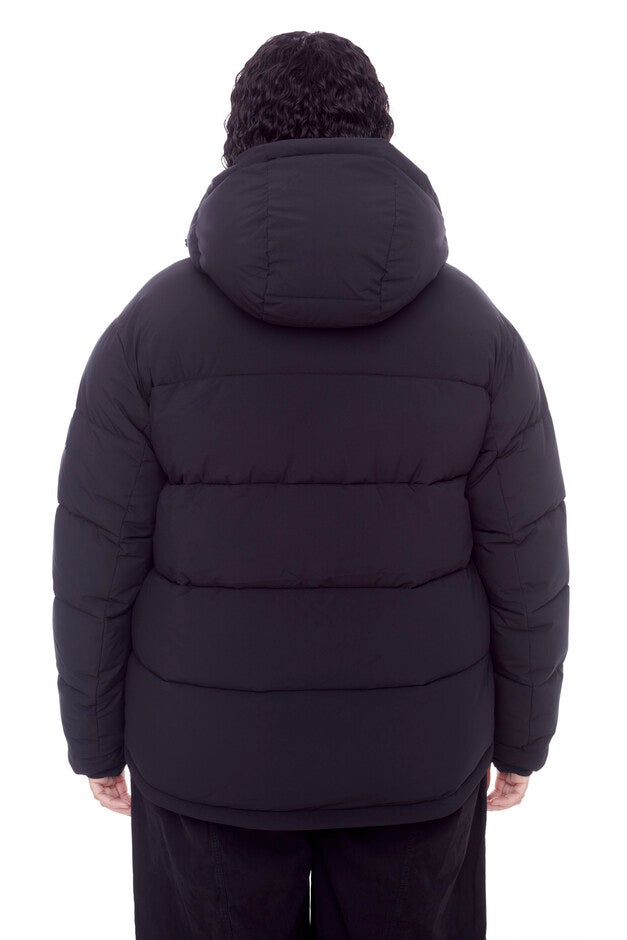 Women's Plus Size - FORILLON | Vegan Down Recycled Short Quilted Puffer Jacket, Black / Black, alternate image number null