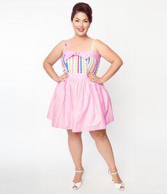 Unique Vintage Light Pink Gathered Mini Skirt