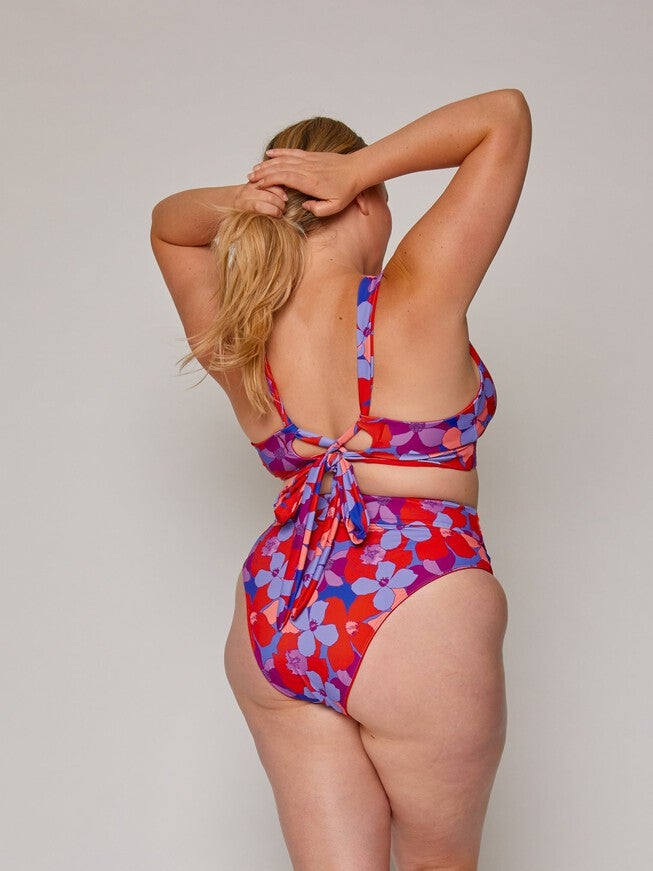 Capri High Tide Cheeky Bottoms, LavaBloom / Red, alternate image number null