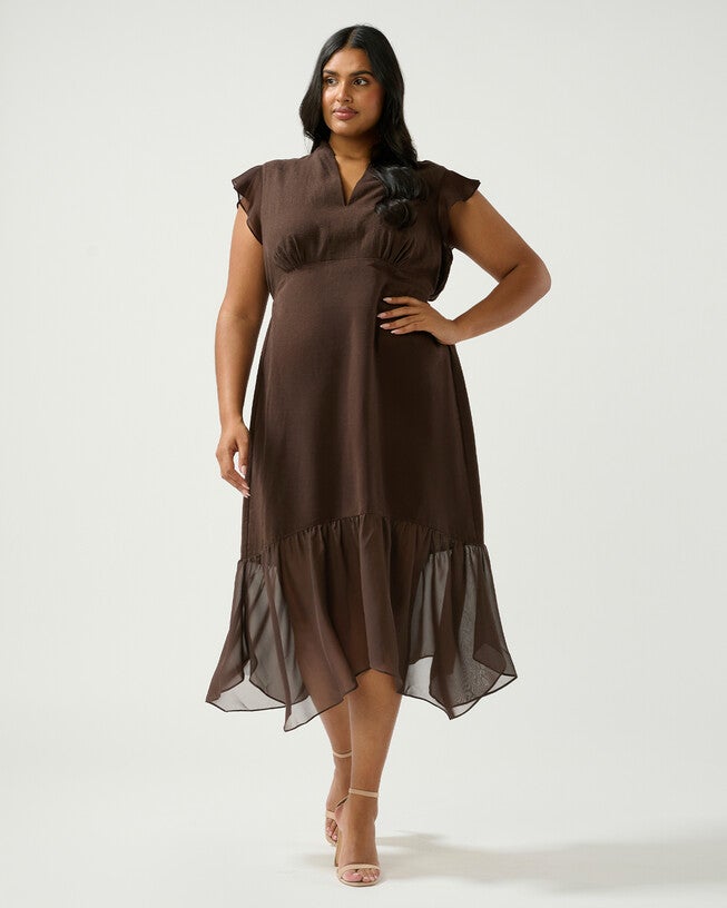 Dune Dancer Dress, Chocolate / Brown, alternate image number 2