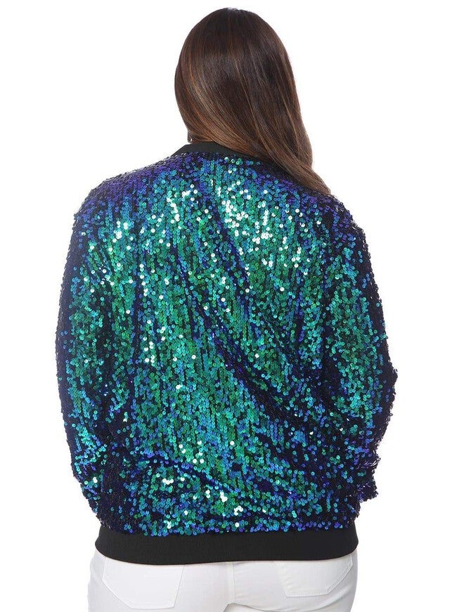 Sequin Bomber Jacket, , alternate image number null