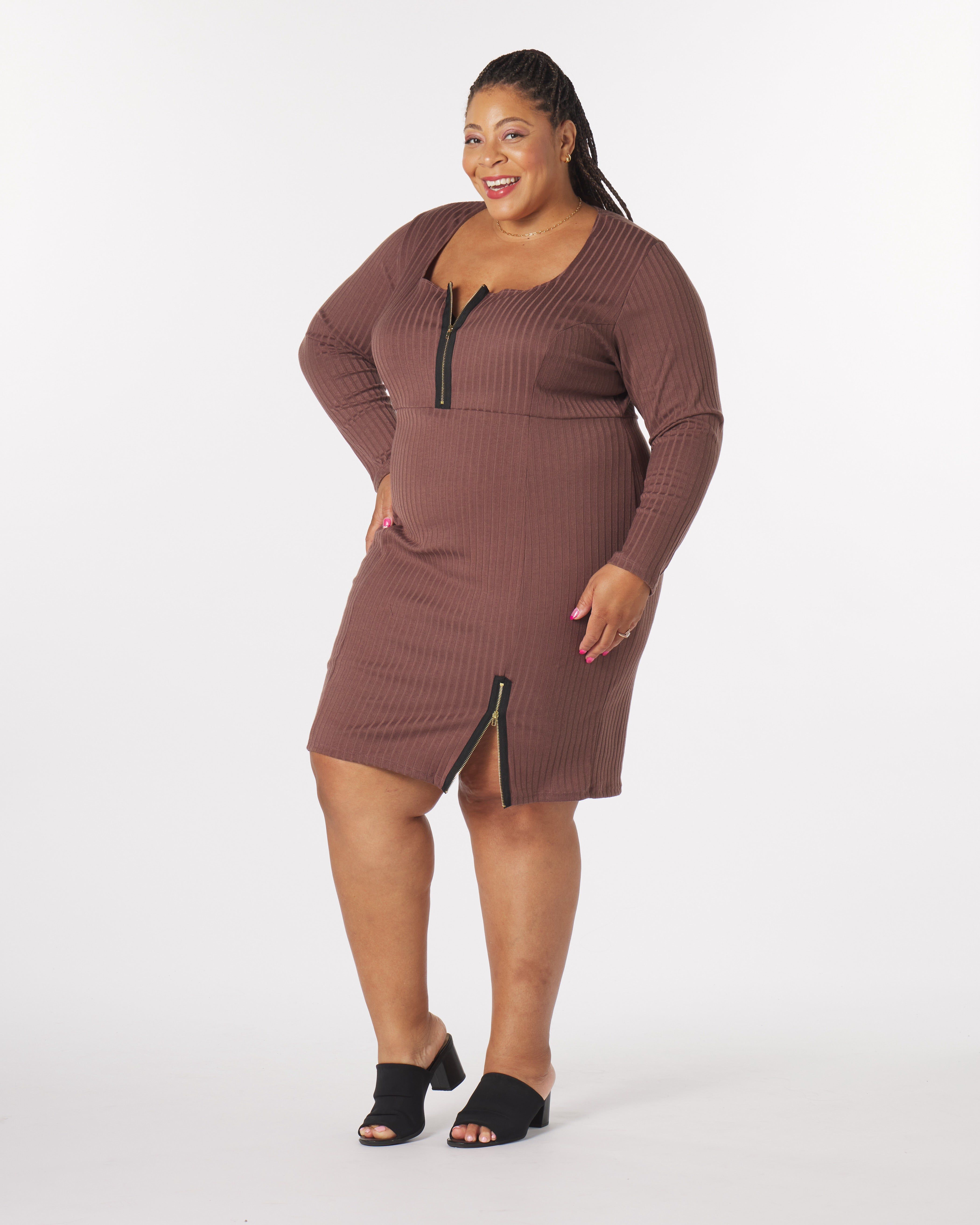 Liz Mini Dress, Acorn / Brown, alternate image number 3