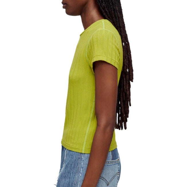 HEMP RIB BABY TEE IN WASABI, , alternate image number 3