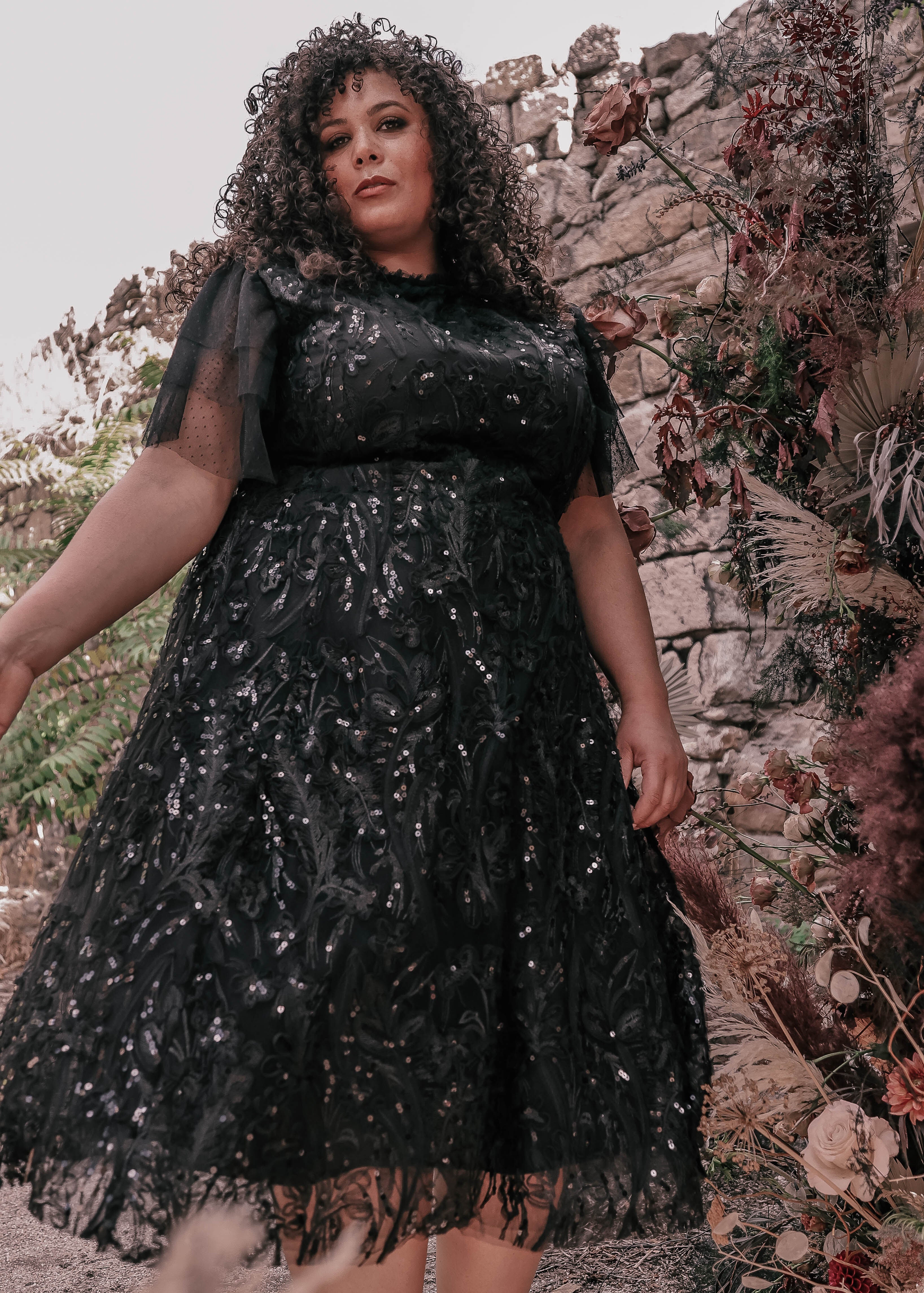 Midnight Dress, Black / Black, alternate image number 3