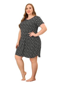 Short Sleeve Lightweight Pajama Dress