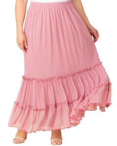 Isla Tiered Mesh Maxi Skirt