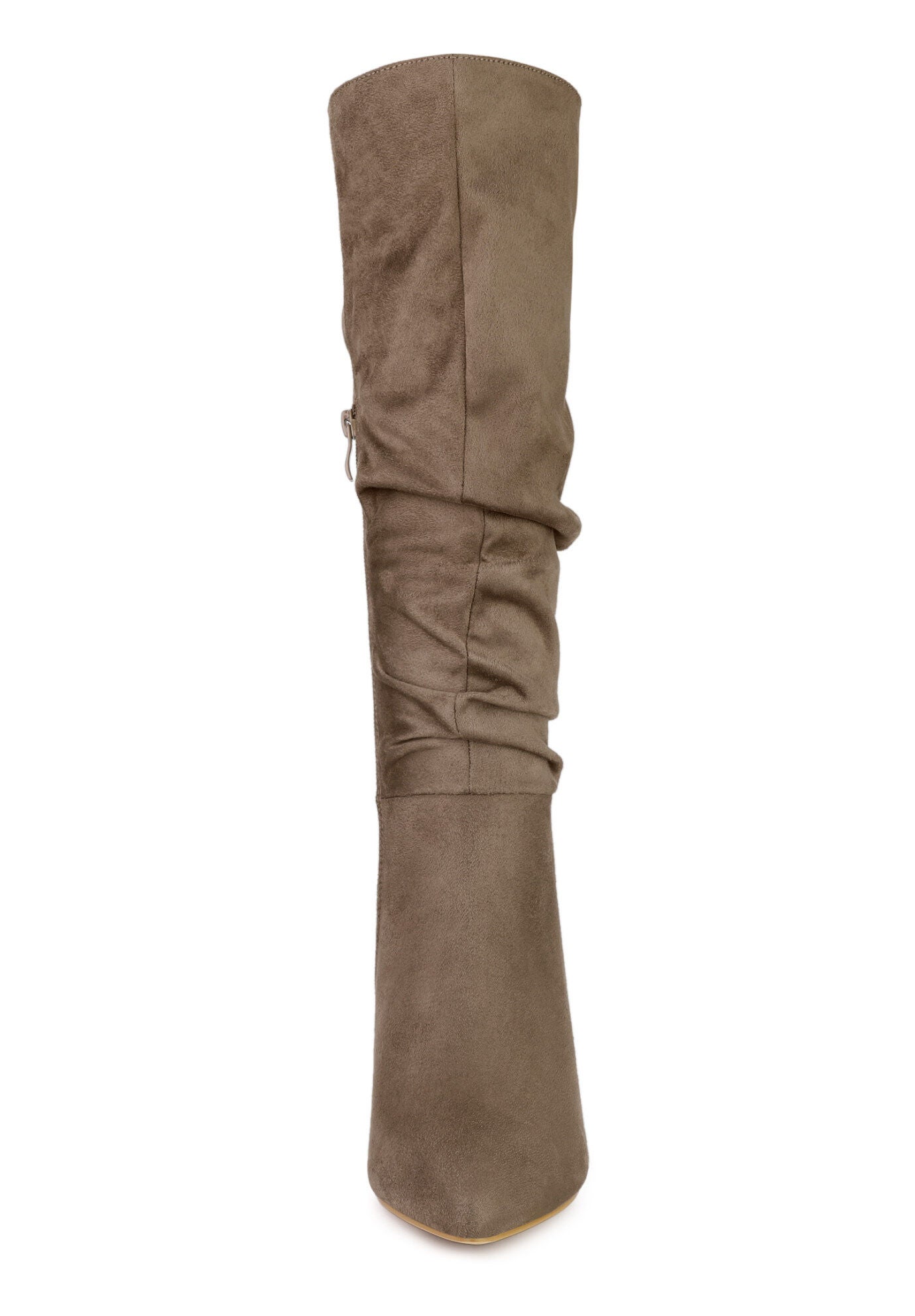 Slouch Pointed Toe Stiletto Heel Knee High Boots, Taupe / Taupe, alternate image number 1