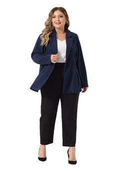 LAPEL COLLAR ELEGANT DOUBLE BREASTED WORK BLAZER