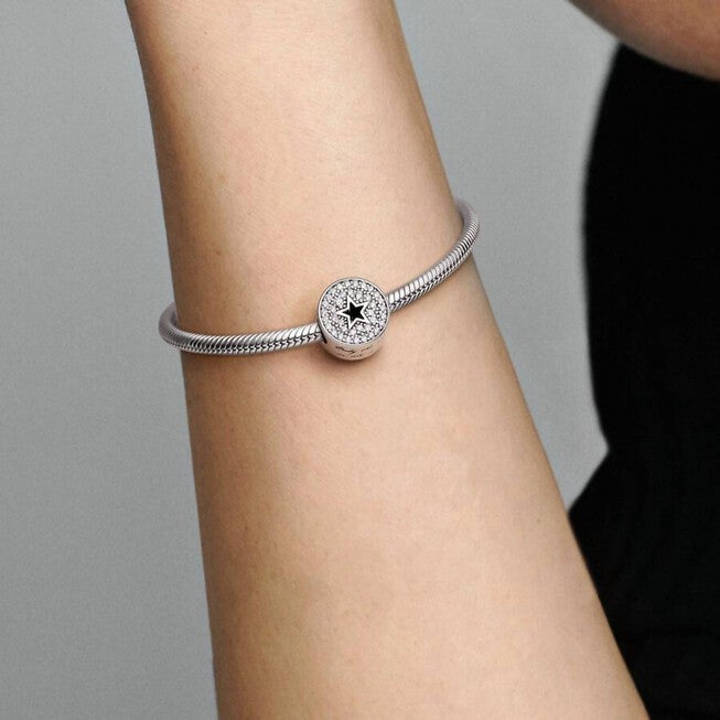 CONGRATS CHARM WITH CLEAR CUBIC ZIRCONIA IN SILVER, , alternate image number null