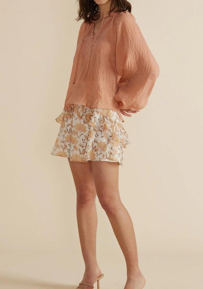 NERANG BLOUSE TOP IN TERRACOTTA, Terracotta / Orange, alternate image number null