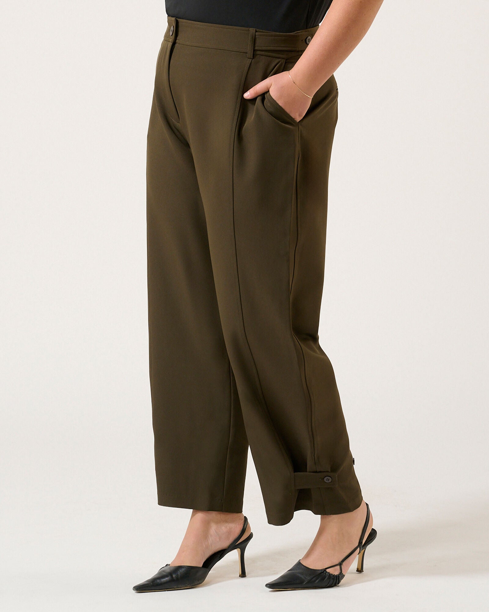 Namib High Straight Pant, Black Olive / Olive Green, alternate image number 4